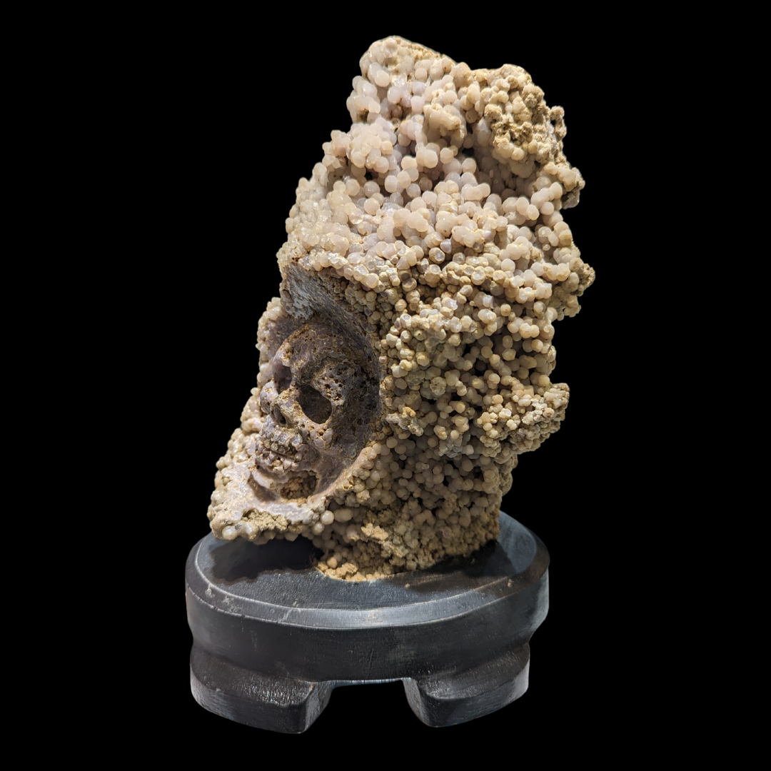 Grape Agate skull Carving