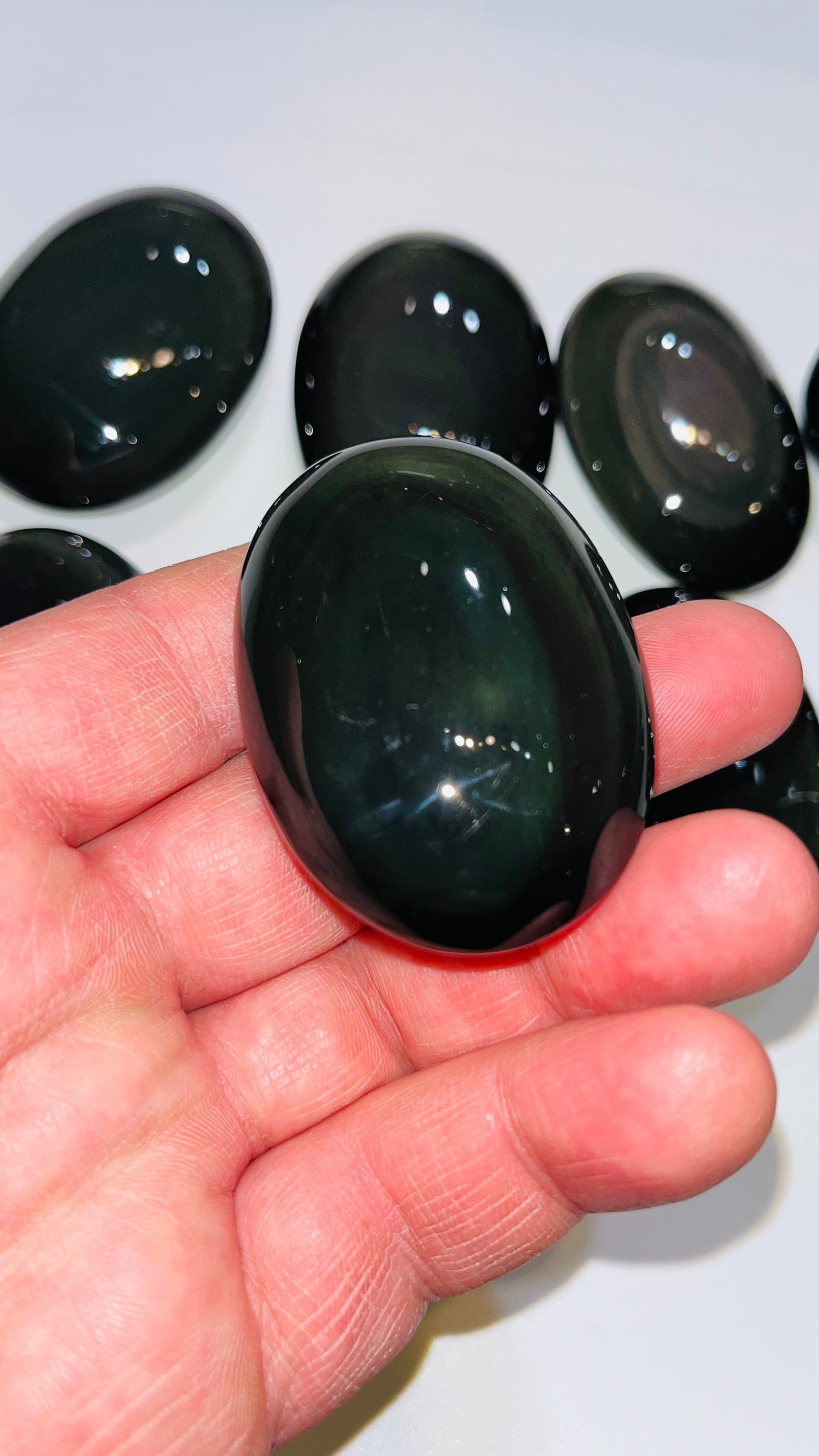 Rainbow Obsidian palm stone