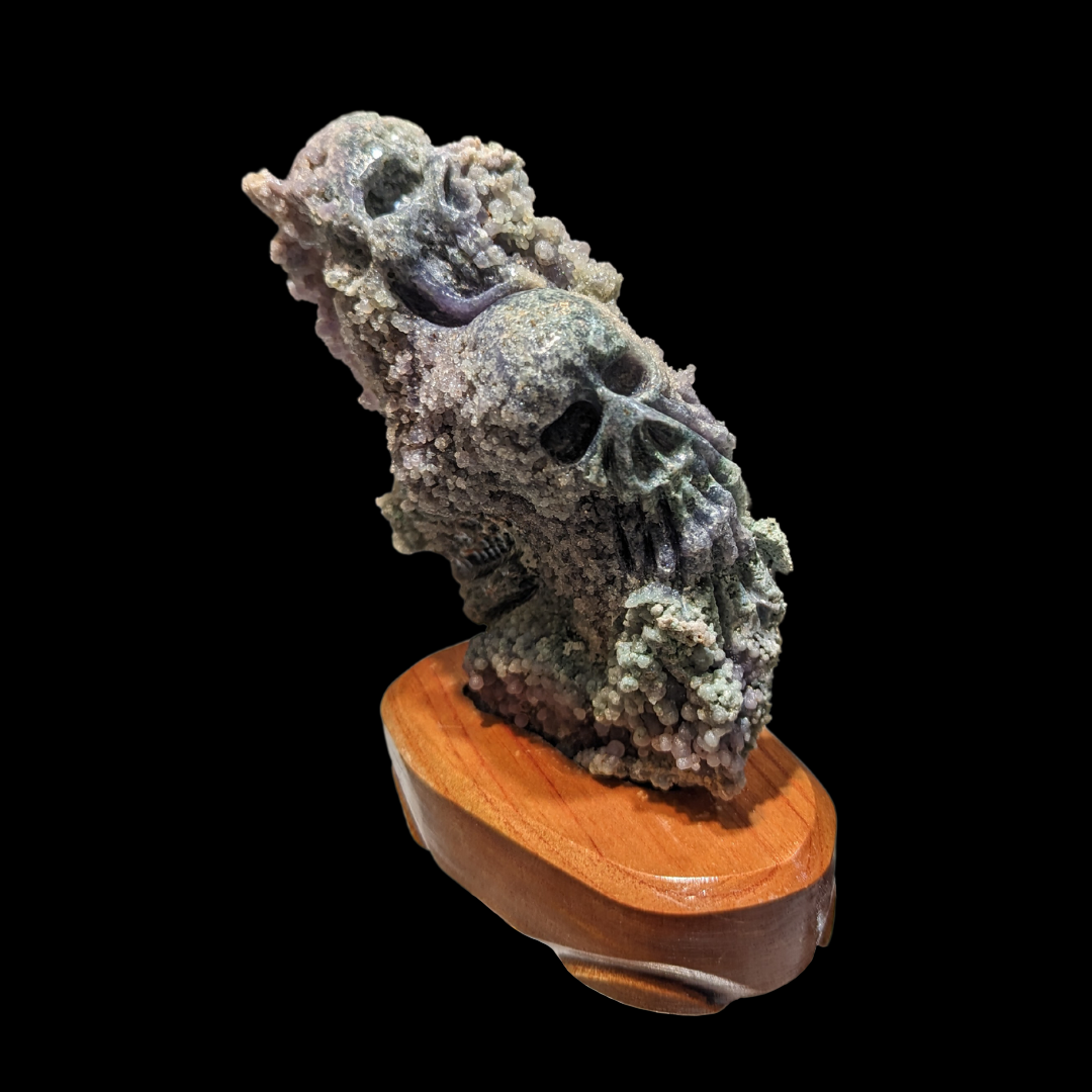 Grape Agate skull Carving