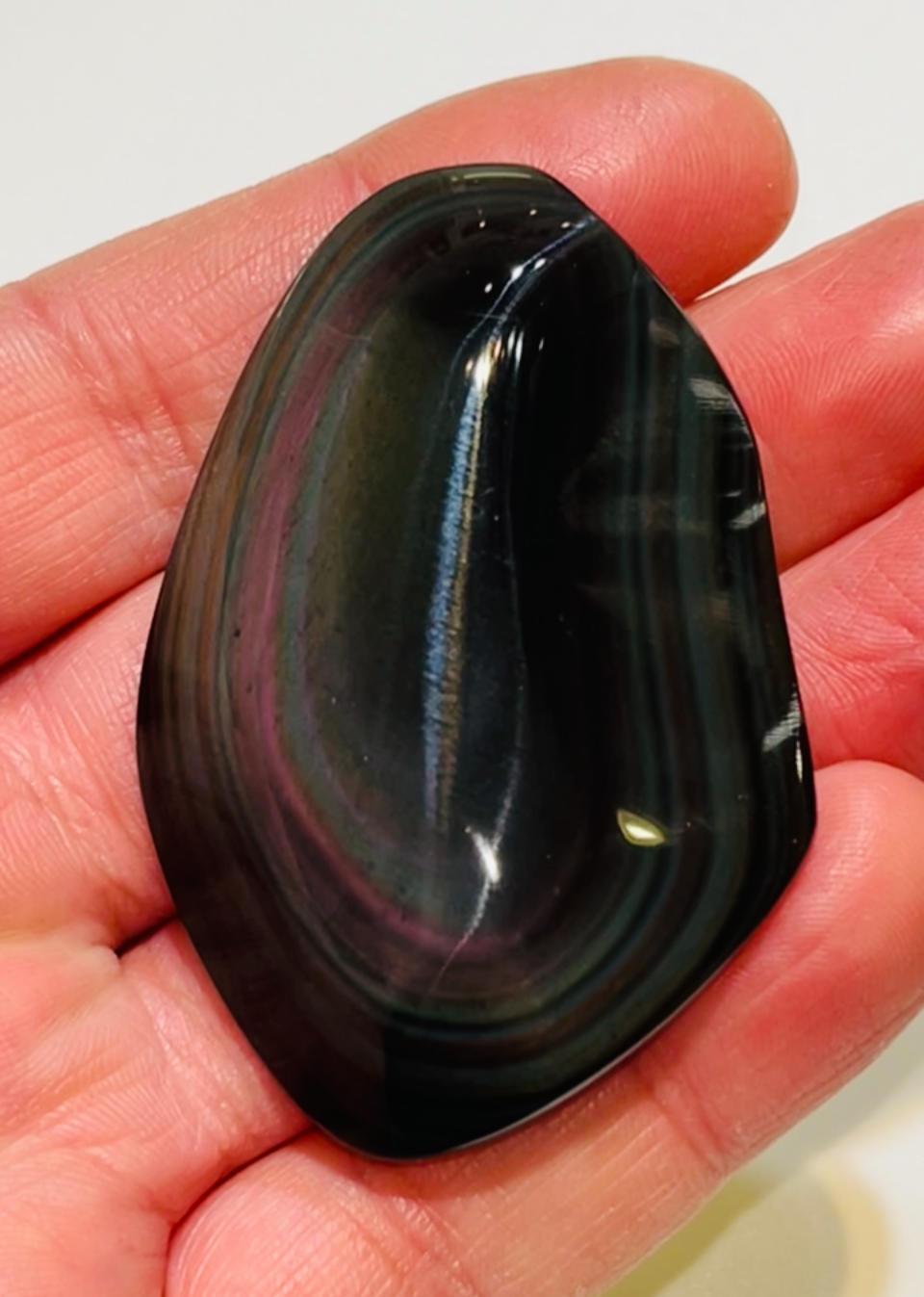 Rainbow Obsidian Palm Stone 37g medium