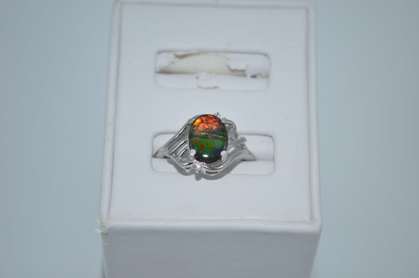 Ammolite ring