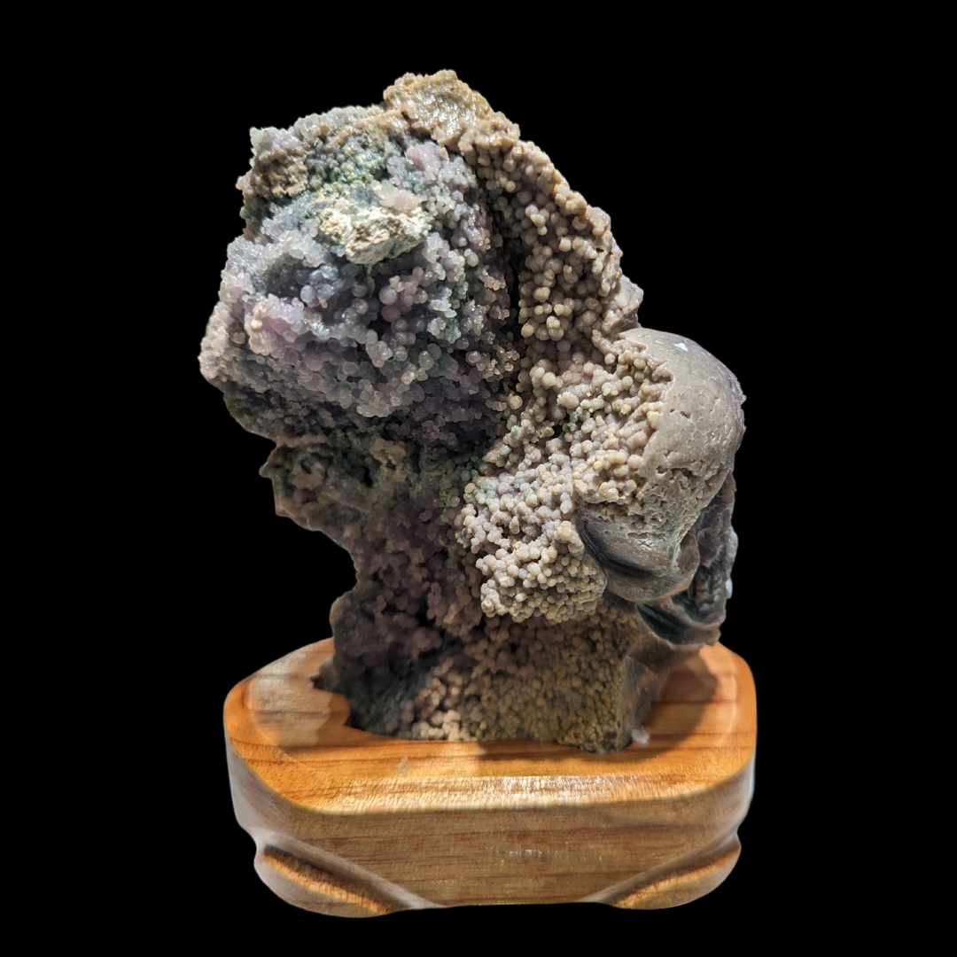 Grape Agate skull Carving