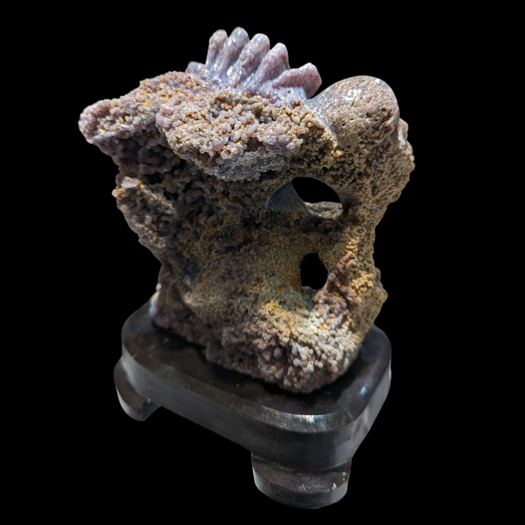 Grape Agate skull Carving