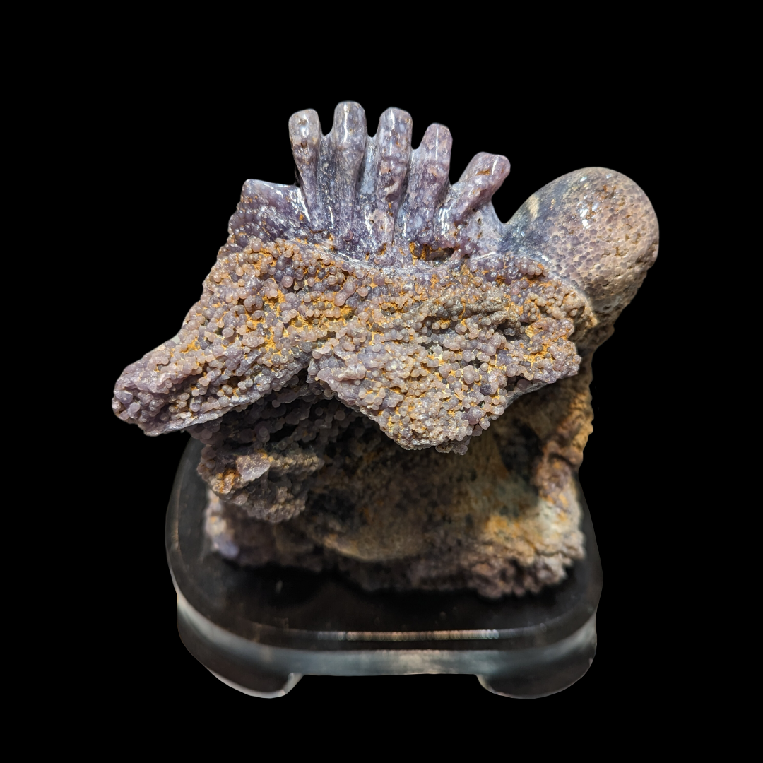 Grape Agate skull Carving