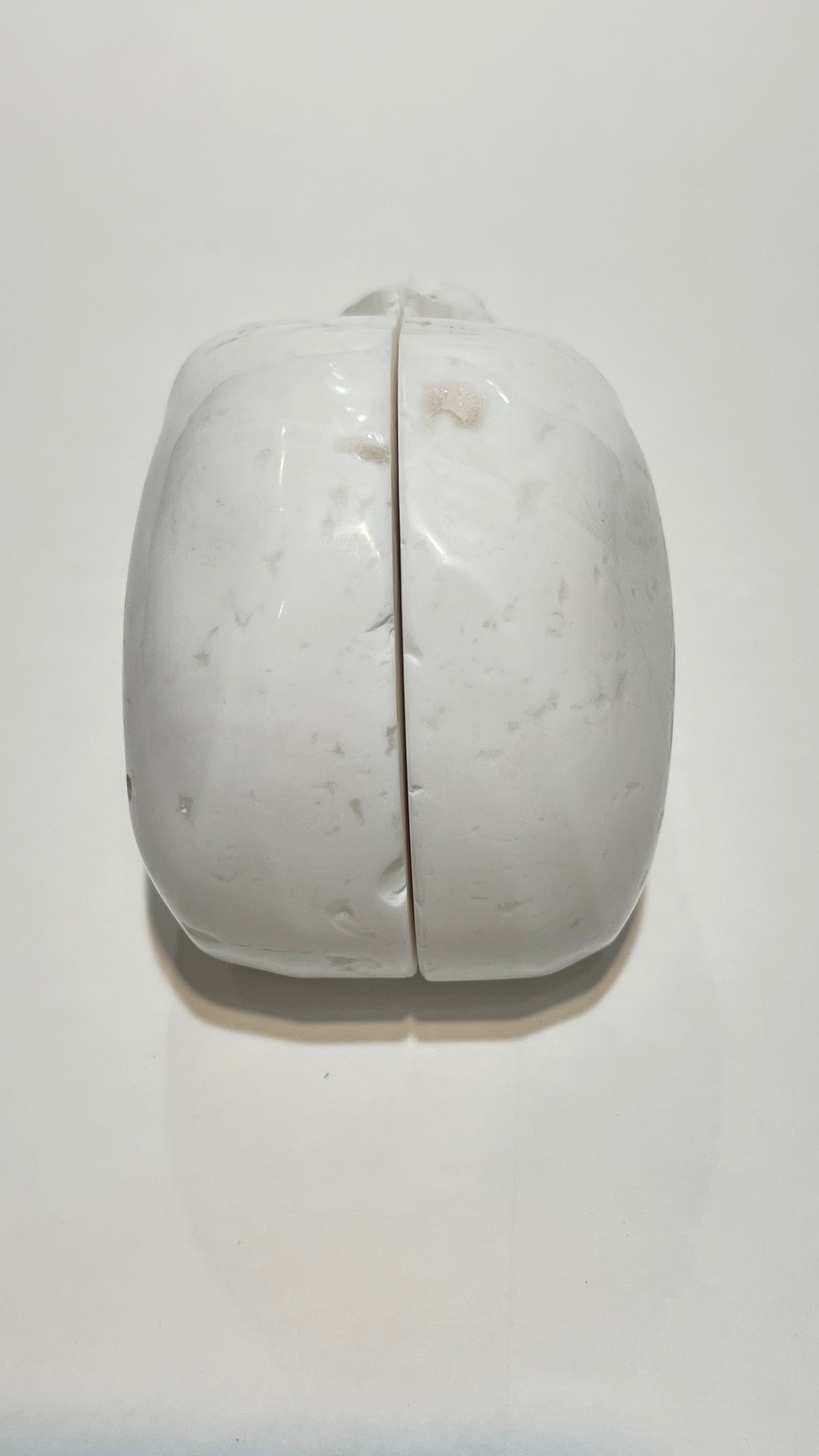 Chalcedony Druzy (Snow Druzy) Skull Carving