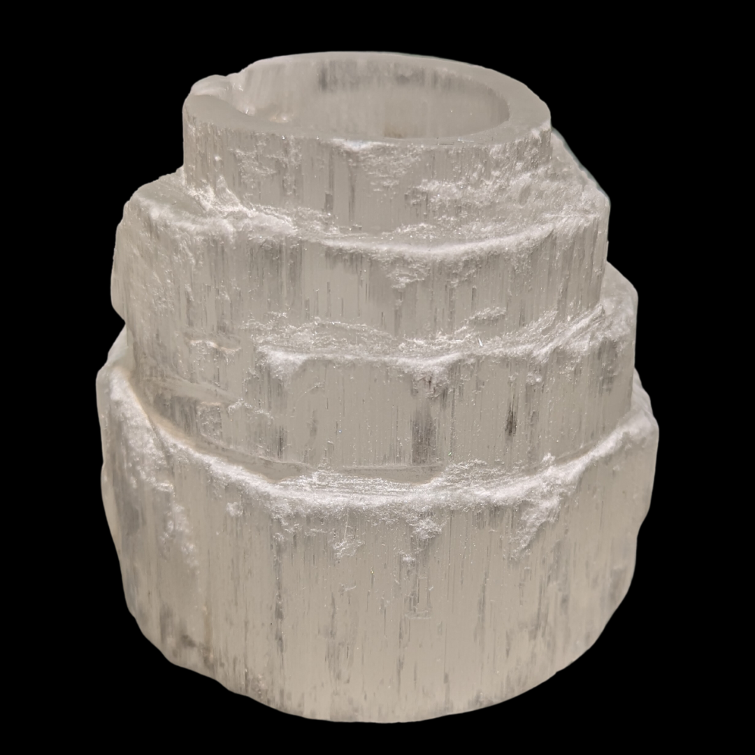 Selenite Candle Holder