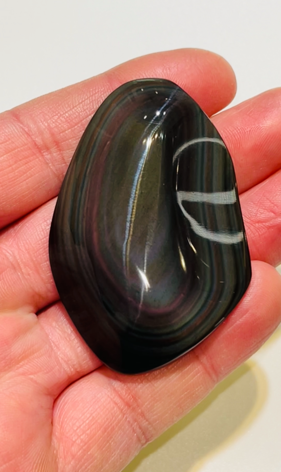 Rainbow Obsidian Palm Stone 37g medium
