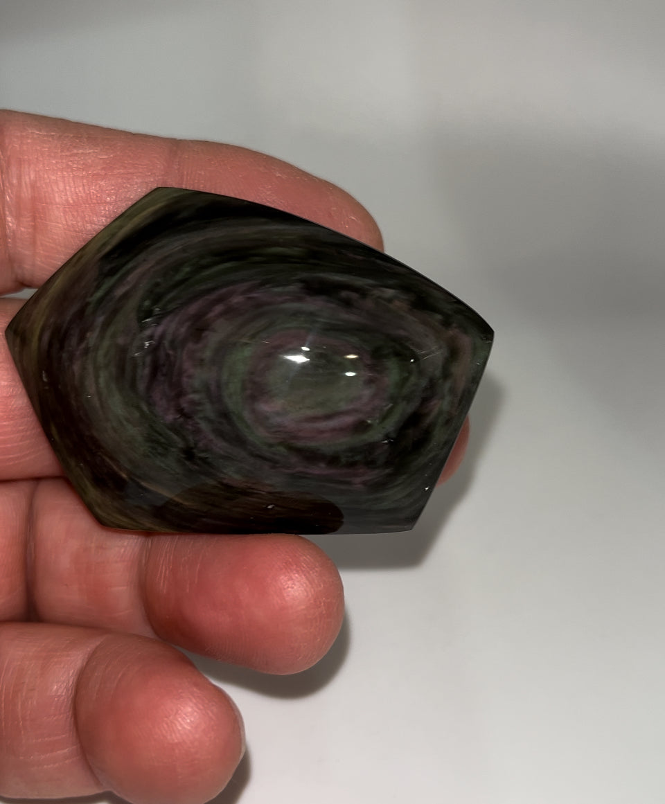 Rainbow velvet Obsidian 43 gram medium palm stone