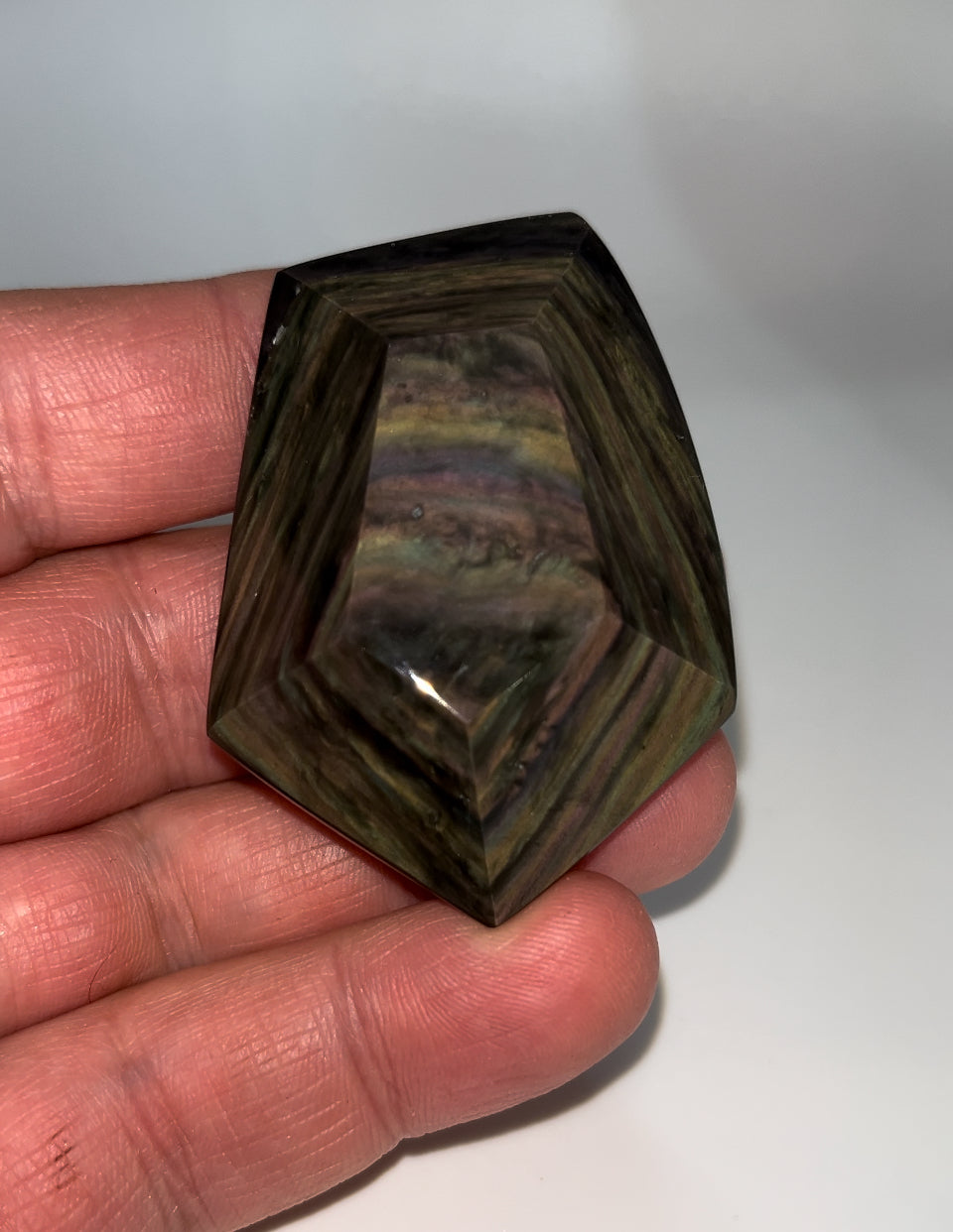 Rainbow velvet Obsidian 43 gram medium palm stone