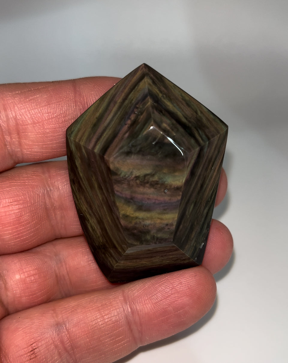 Rainbow velvet Obsidian 43 gram medium palm stone