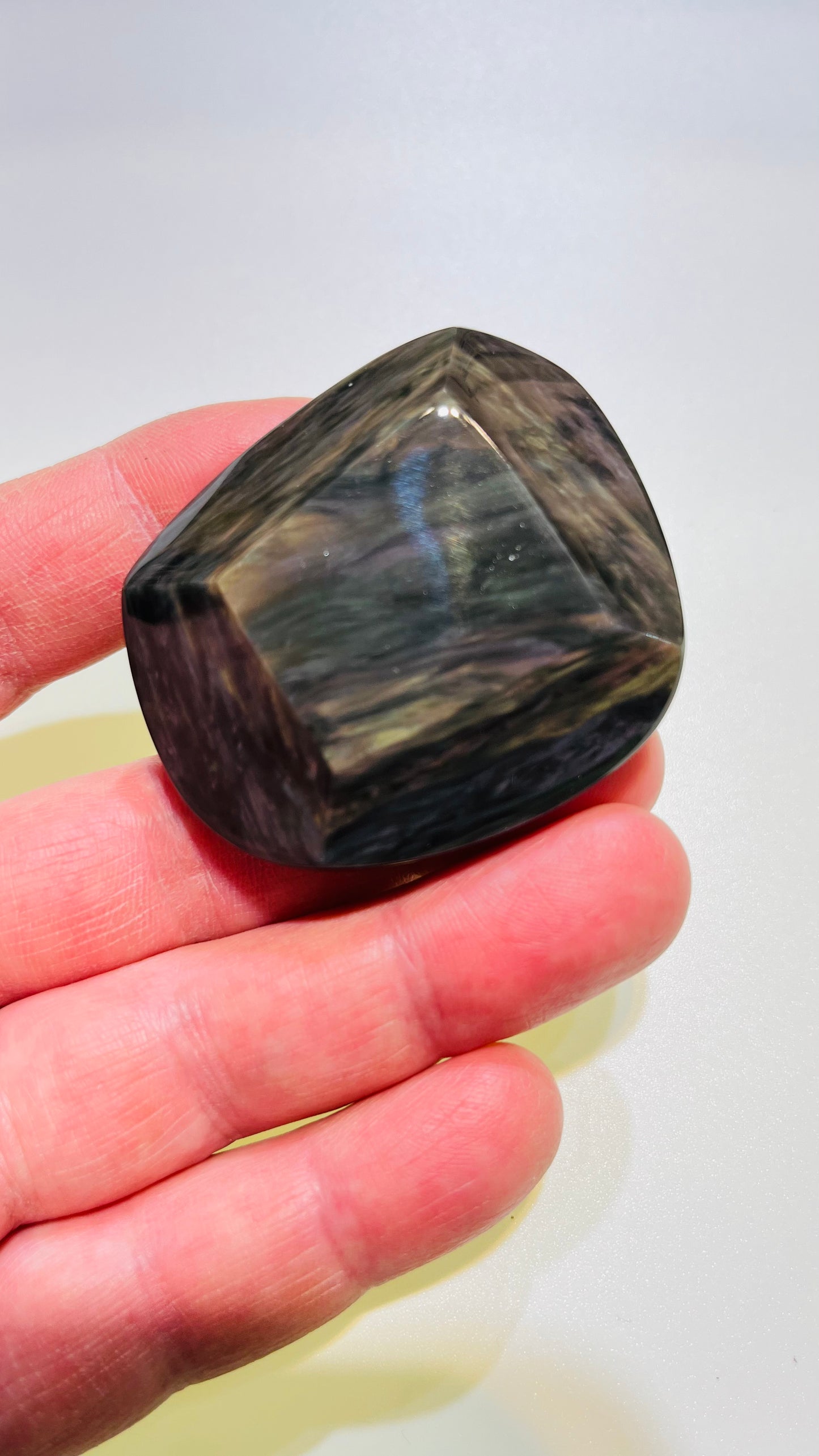 Rainbow & Velvet Obsidian, High Grade palm stone
