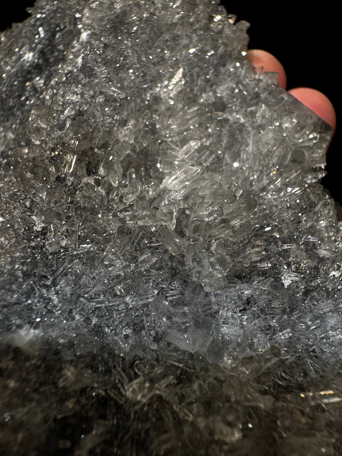 Blue Fluorite on Smokey Quartz