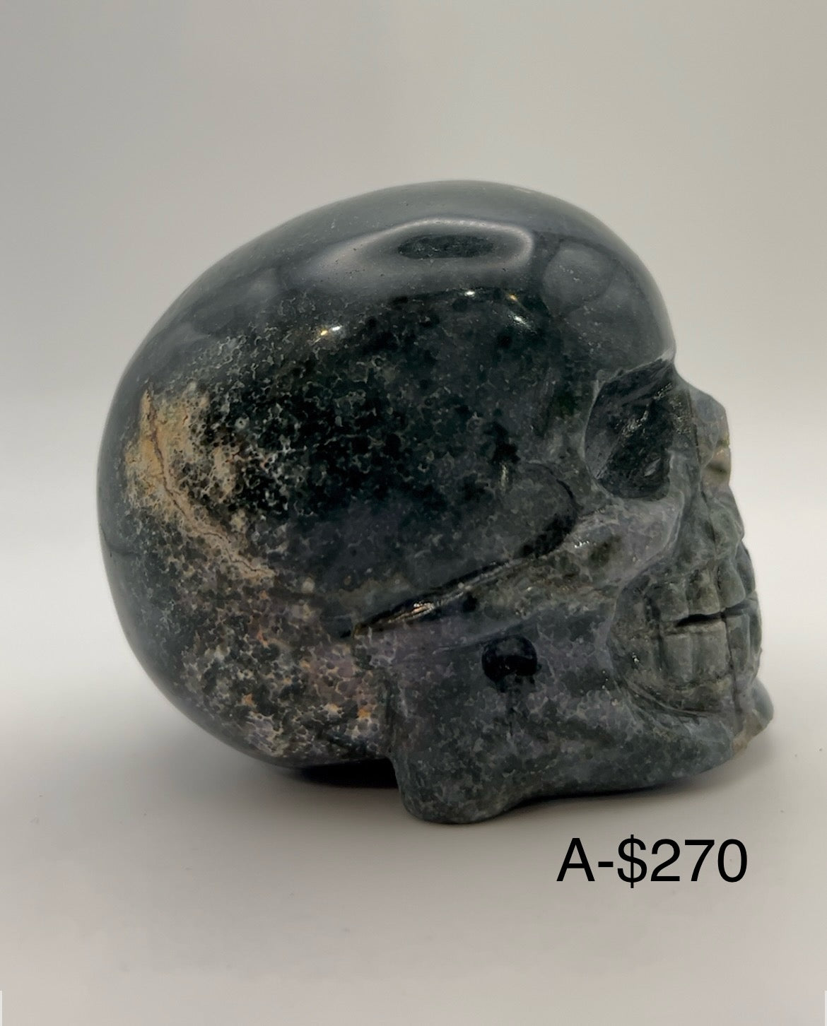 Grape Agate Skull Heads