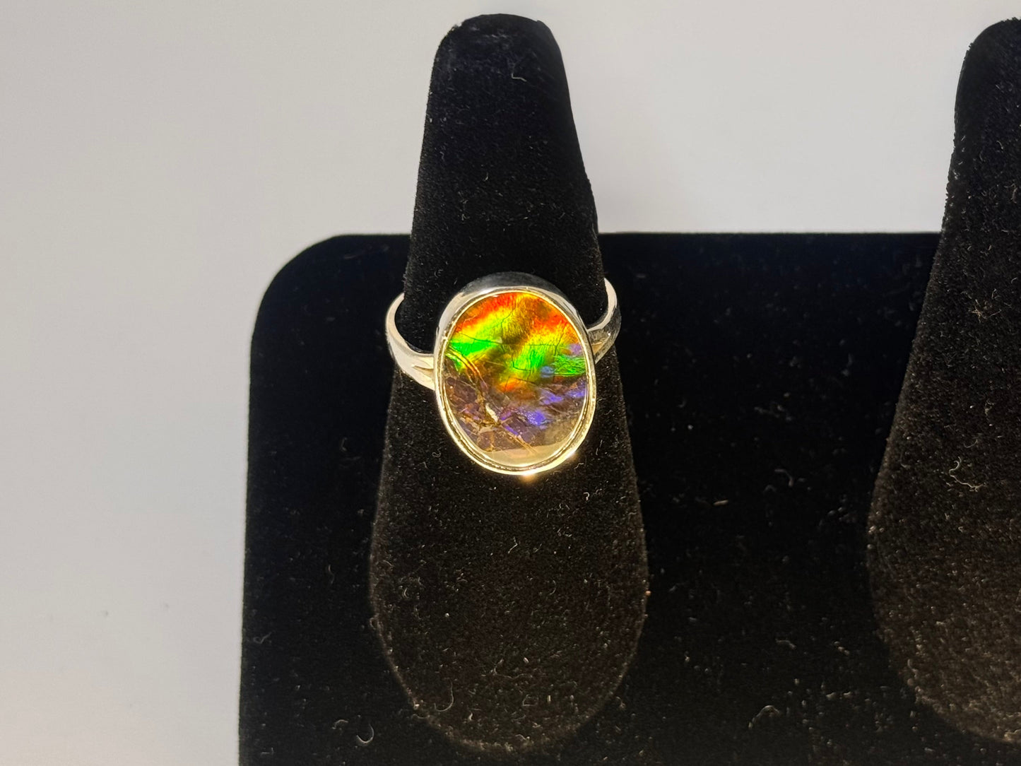 Ammolite ring