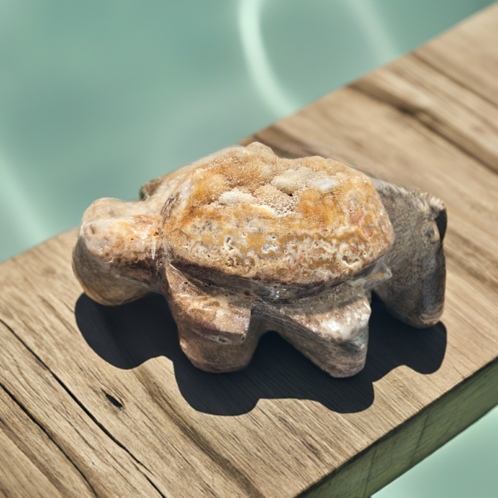 Geode Carving Turtle