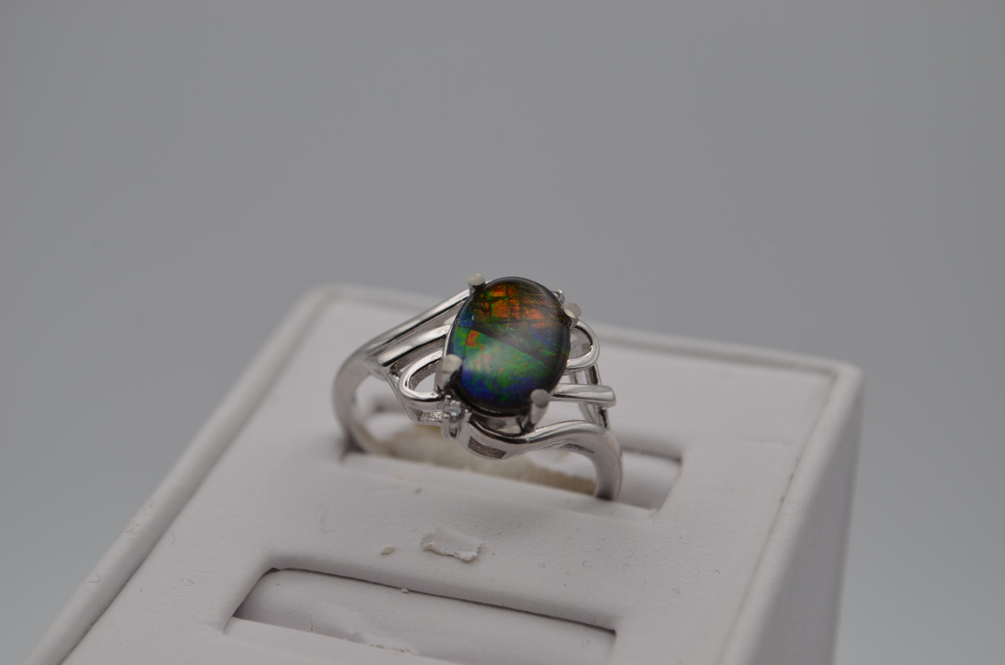 Ammolite ring