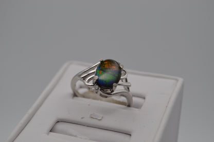 Ammolite ring