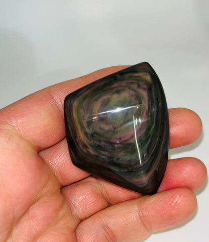 Rainbow Obsidian Palm Stone 36g medium