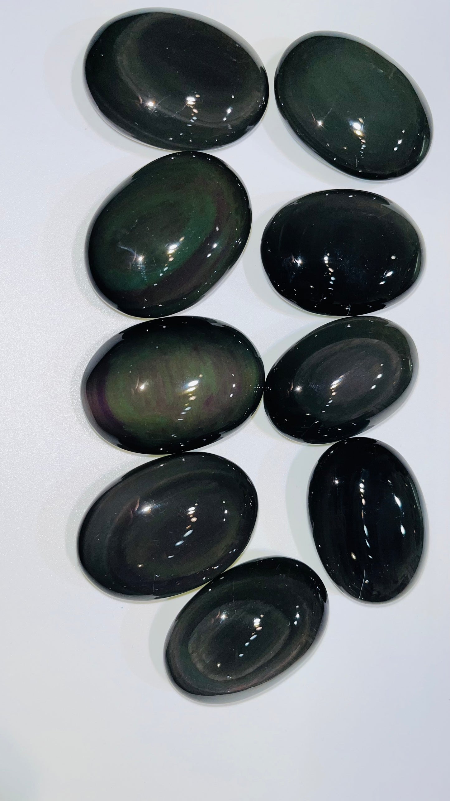 Rainbow Obsidian palm stone