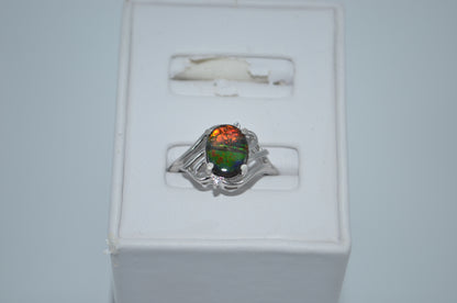 Ammolite ring