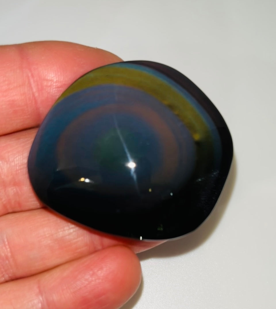 Rainbow Obsidian Palm Stone 37g medium