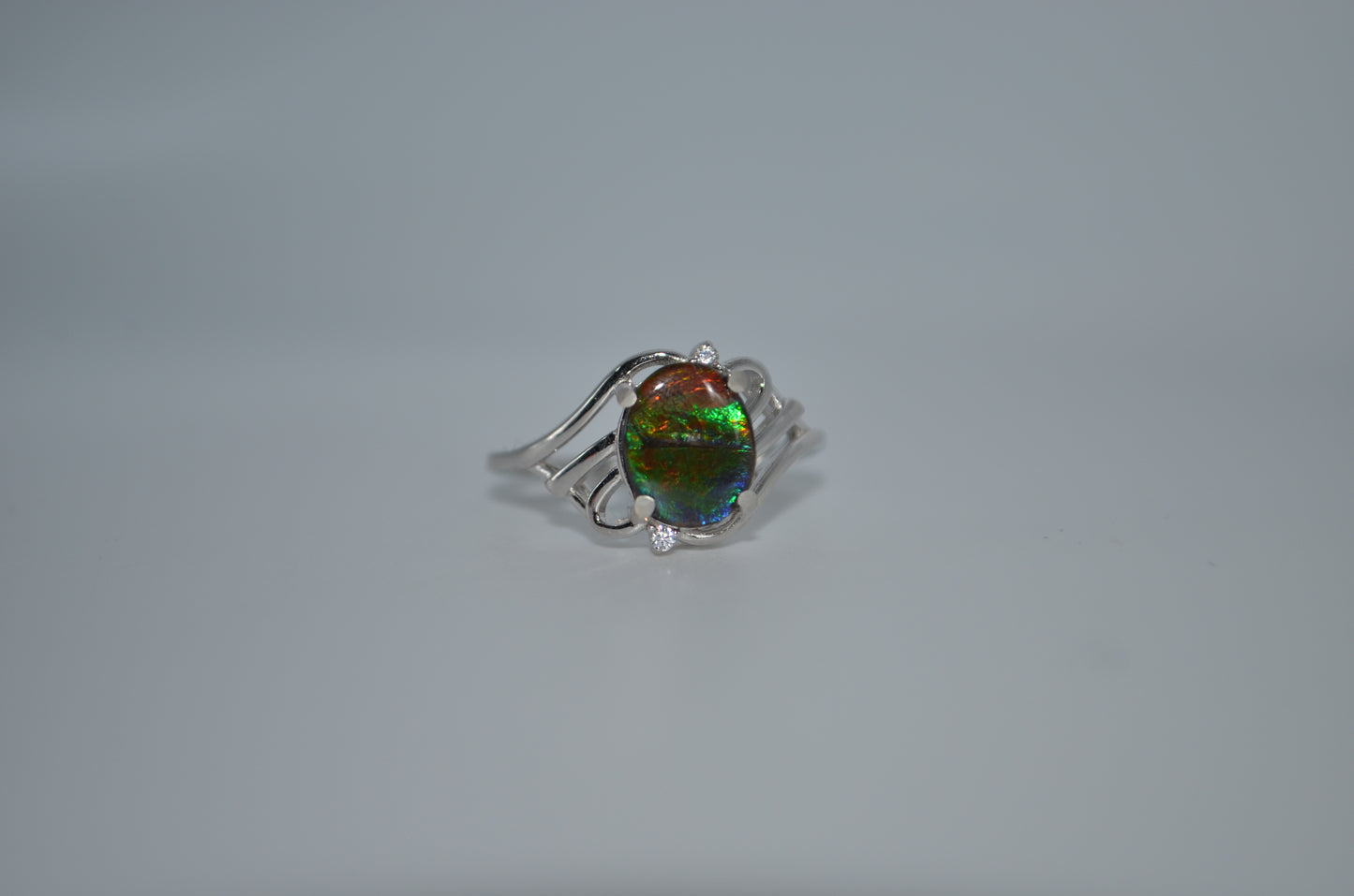 Ammolite ring