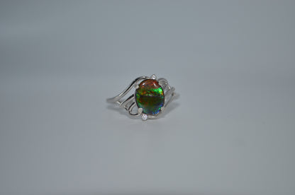 Ammolite ring