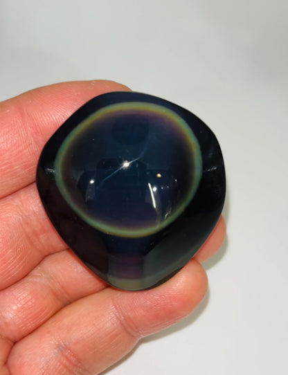 Rainbow Obsidian Palm Stone 37g medium