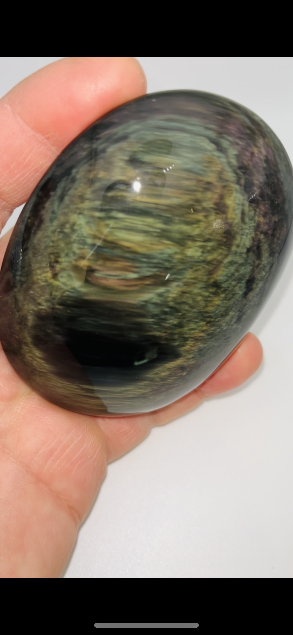 Rainbow Obsidian Palm Stone 245g Large