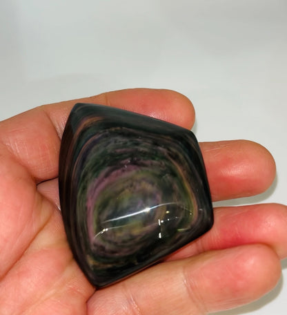 Rainbow Obsidian Palm Stone 36g medium