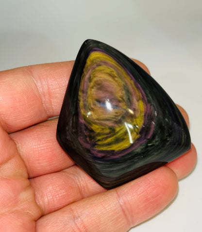 Rainbow Obsidian Palm Stone 36g medium