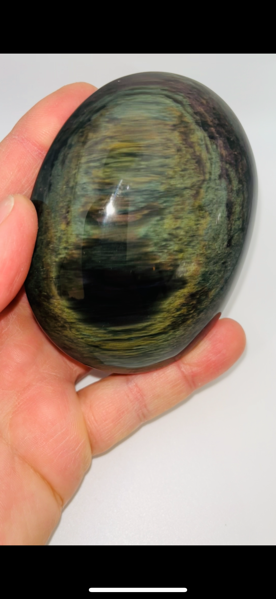 Rainbow Obsidian Palm Stone 245g Large