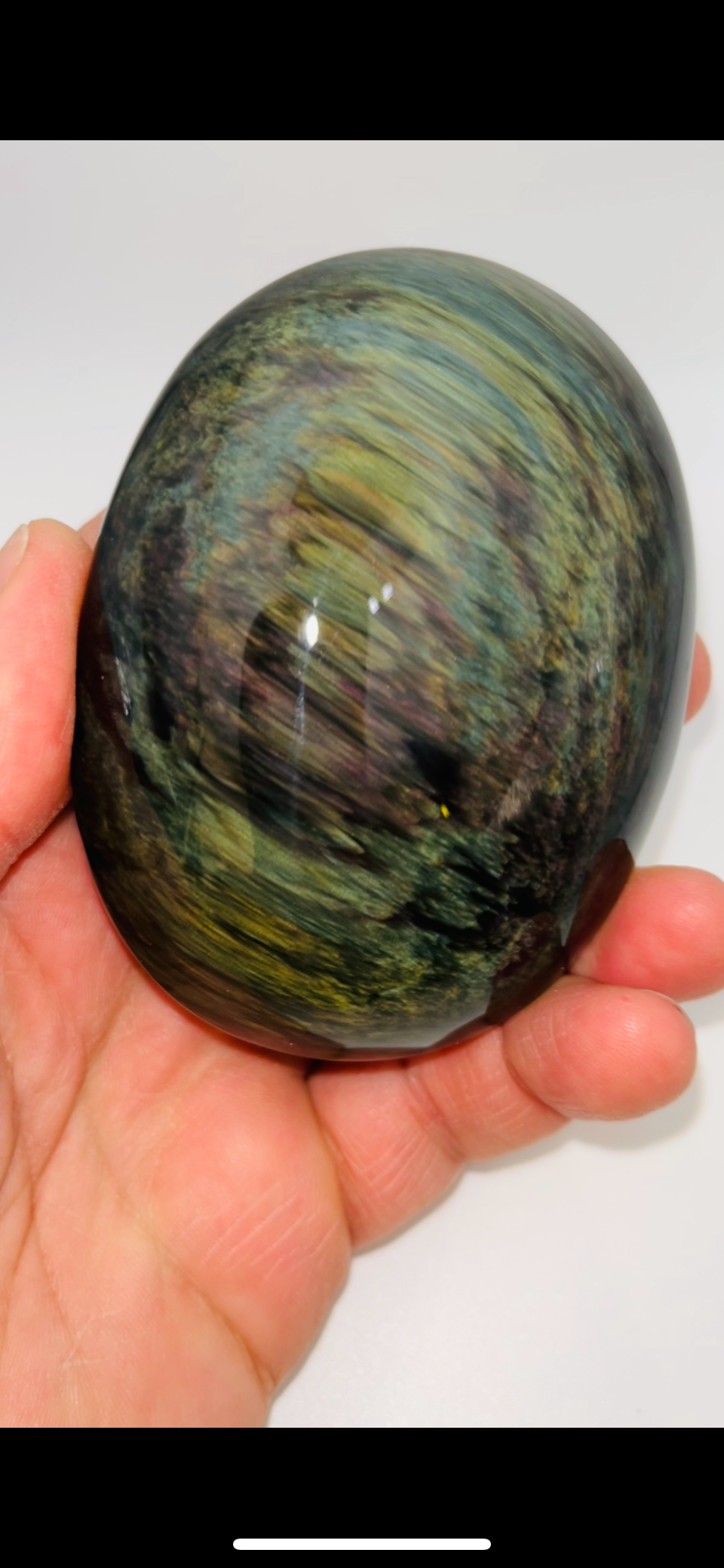 Rainbow Obsidian Palm Stone 245g Large