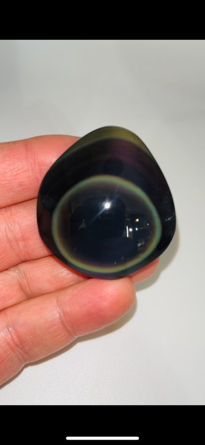 Rainbow Obsidian Palm Stone 37g medium