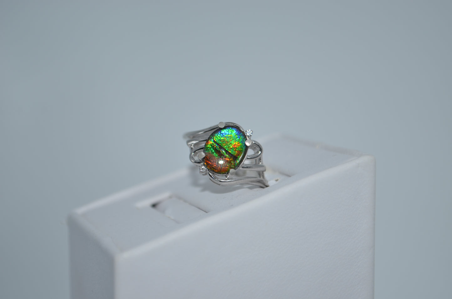 Ammolite ring