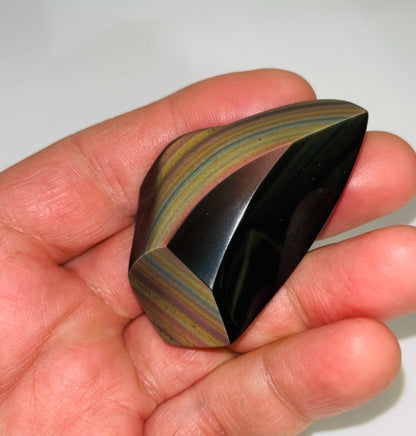 Rainbow Obsidian Palm Stone 36g medium