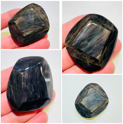 Rainbow & Velvet Obsidian, High Grade palm stone