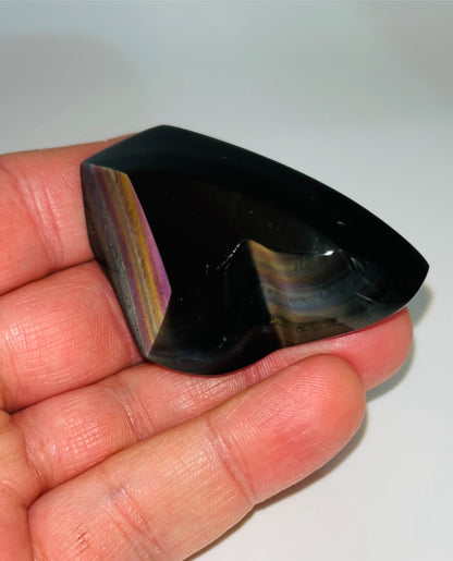 Rainbow Obsidian Palm Stone 36g medium