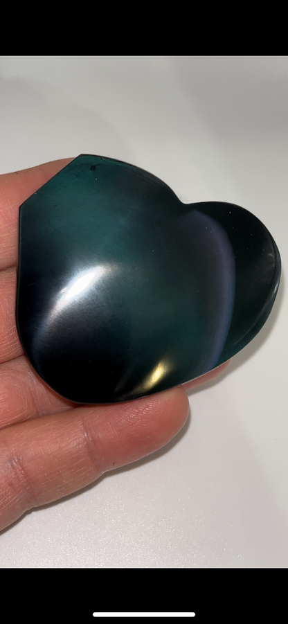 Rainbow Obsidian layers upon layers! 68 gram medium palm stone