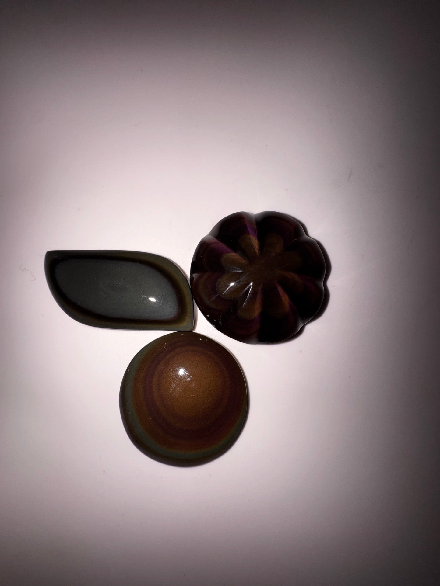 Rainbow Obsidian cabochons