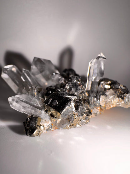specialty pyrite quartz cluster