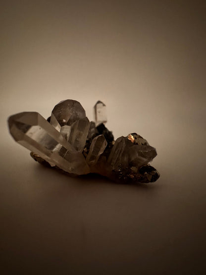 specialty pyrite quartz cluster