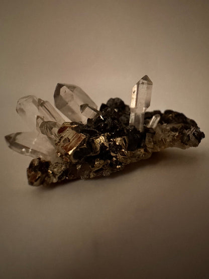 specialty pyrite quartz cluster