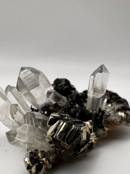 specialty pyrite quartz cluster