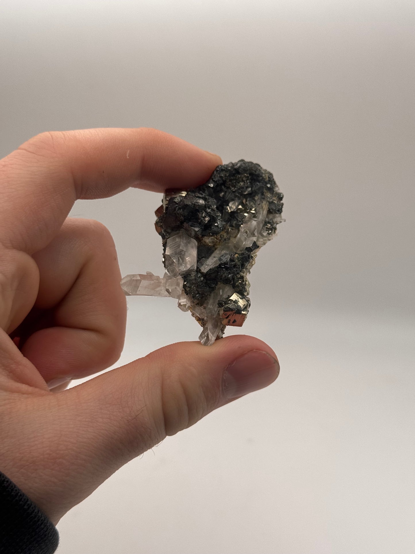 specialty pyrite quartz cluster