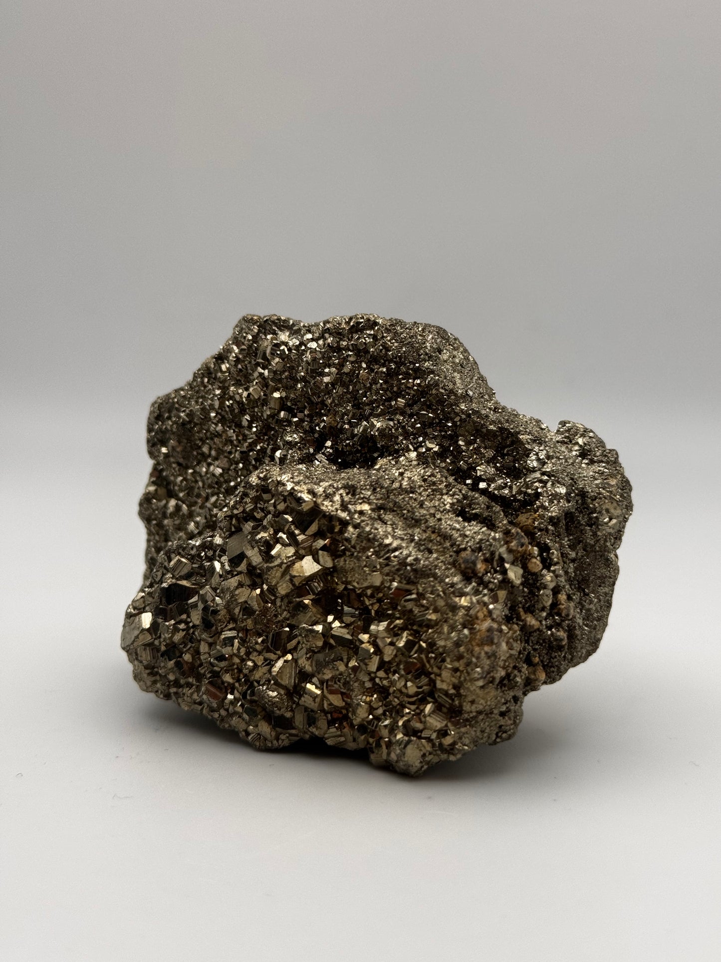 Iron pyrite crystals