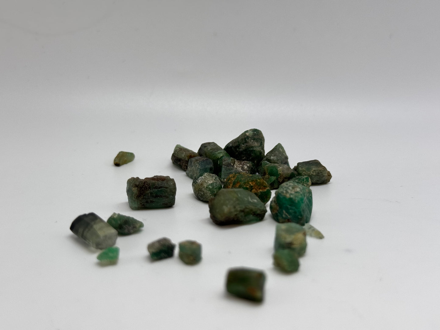 Rough emeralds