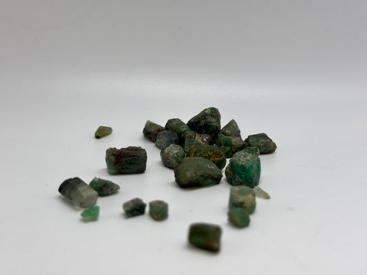 Rough emeralds
