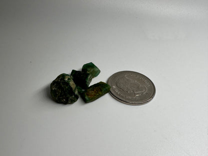 Rough emeralds