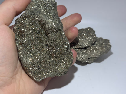 Iron pyrite crystals